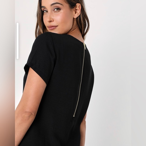 Shift and Shout Black Shift Dress - Picture 4 of 8